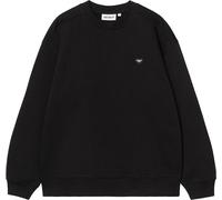 Carhartt WIP - Felpa comoda - W' Small Heart Patch Sweat Black / Black per Donne in Cotone - Taglia M - Nero