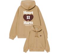 Carhartt WIP - Felpa con zip - Hooded Heart II Hartt Sweat Jacket Dusty H Brown per Uomo - Taglia L - Marrone