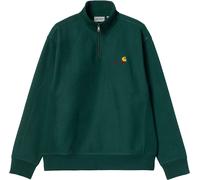 Carhartt WIP - Felpa da uomo con mezza zip - Half Zip American Script Sweat Dark Fir per Uomo in Cotone - Taglia L - Verde