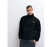 Carhartt WIP felpa in pile Edmore con mezza zip nera-Nero XS