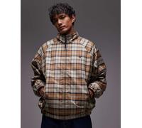 Carhartt WIP - Giacca double-face color crema a quadri-Neutro L