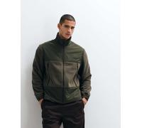 Carhartt WIP giacca in pile Edmore con zip e pannelli a contrasto in kaki-Verde 2XL