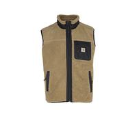 Carhartt WIP - Pile con comfort e senza maniche - Prentis Vest Liner Leather / Black per Uomo - Taglia S - Marrone