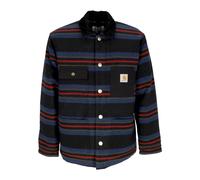 Carhartt Wip, ,Jackets ,Uomo ,Nero ,S Giacca da lavoro a righe con colletto in velluto