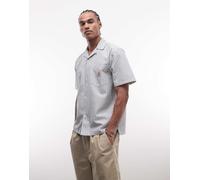Carhartt WIP - Camicia in cotone - S/S Leavel Shirt Leavel Stripe Blue River / Wax per Uomo in Cotone - Taglia L