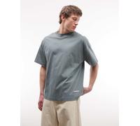 Carhartt WIP - Link Script - T-shirt squadrata oversize verde salvia L