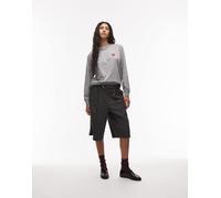 Carhartt WIP - Maglietta a maniche lunghe grigia con toppa a forma di cuore-Grigio S