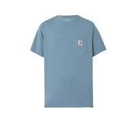 Carhartt WIP - T-shirt in Cotone con tasca sul petto - S/S Pocket T-Shirt Velvet Blue per Uomo in Cotone - Taglia S