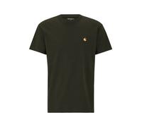 Carhartt - T-shirt in Cotone - S/S Chase T-Shirt Olive / Gold per Uomo - Taglia M - Kaki
