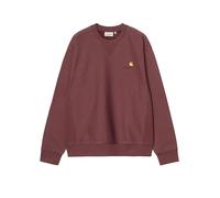 Carhartt WIP - Felpa ampia - American Script Sweat Amarone per Uomo in Cotone - Taglia L - Bordeaux