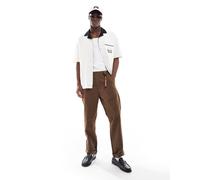 Carhartt WIP - Master - Pantaloni comodi marroni-Bianco W36