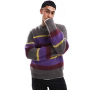 Carhartt WIP - Merton - Maglione beige multicolore a righe-Neutro M