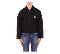 Carhartt Wip - Nero Giubotto Logo Frontale Zip - - Jackets - Donna - Nero - S