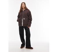 Carhartt WIP - OG Mitch - Giacca marrone scuro con cappuccio e fodera in montone M