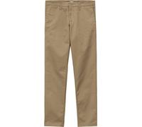 Carhartt WIP - Pantalone chino - Sid Pant Stretch Twill Leather Rinsed per Uomo in Cotone - Taglia 34 US - Beige
