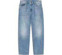 Carhartt WIP - Pantaloni classici a taglio classico - Aaron Pant Denim Blue Burst Washed per Uomo in Cotone - Taglia 34 US - Bianco