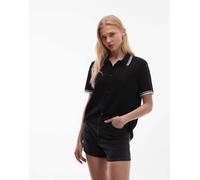 Carhartt WIP - Ramsey - Polo in maglia nero slavato L