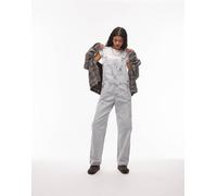 Carhartt WIP - Salopette con gamba dritta in denim lavaggio grigio con pettorina S