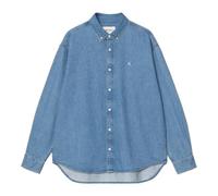 Carhartt Wip, ,Shirts ,Uomo ,Blu ,L Camicia Denim con Logo e Bottoni