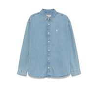 Carhartt Wip, ,Shirts ,Uomo ,Blu ,S L/S Lucas Shirt