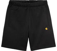 Carhartt WIP - Short décontracté en coton - Chase Sweat Short Black / Gold per Uomo in Cotone - Taglia S - Nero