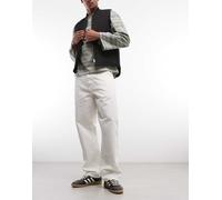 Carhartt WIP - Single Knee - Jeans dritti ampi bianchi-Bianco W30