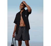 Carhartt WIP - Slater - Boxer da bagno neri con stampa-Nero W29-30