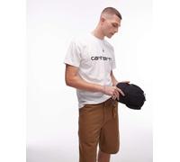 Carhartt WIP - T-shirt bianca con scritta-Bianco XL