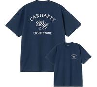 Carhartt WIP - T-shirt casual da uomo in Cotone - S/S Eightynine T-Shirt Jupiter per Uomo in Cotone - Taglia M - Blu navy