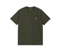 Carhartt - T-shirt in Cotone - S/S Chase T-Shirt Olive / Gold per Uomo - Taglia S - Kaki