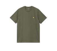 Carhartt WIP - T-shirt casual Uomo in Cotone - S/S Chase T-Shirt Leaf / Gold per Uomo in Cotone - Taglia M - Kaki