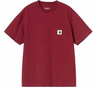 Carhartt WIP - T-shirt in cotone biologico con tasca sul petto - S/S Pocket T-Shirt W Marsala per Donne in Cotone - Taglia S - Bordeaux