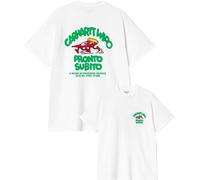 Carhartt WIP - T-shirt in cotone biologico - S/S Pronto T-Shirt White per Uomo - Taglia XL - Bianco