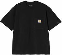 Carhartt WIP - T-shirt in cotone comfort - S/S Work Pocket T-Shirt Black per Uomo in Cotone - Taglia M - Nero