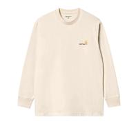 Carhartt Wip - T-shirt L/S American Script - - Tops - Uomo - Beige - M