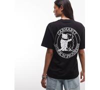 Carhartt WIP - T-shirt nera con gatti-Nero L
