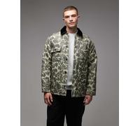 Carhartt WIP - Tapestry Chore - Giaca verde mimetica jacquard 2XL
