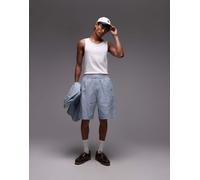 Carhartt WIP - Toland - Pantaloncini vestibilità classica in seersucker blu in coordinato W29-30