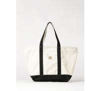 CARHARTT WIP Tote bag grande in canvas di cotone con logo applicato e chiusura zip OS Bianco