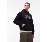 Carhartt WIP - World Tour - Felpa con cappuccio nera con logo-Nero M