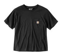 Carhartt Loose Fit Lightweight Short Sleeve Crewneck Ladies Maglietta, nero, taglia S per donne
