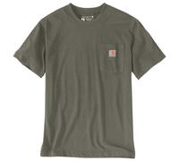 Carhartt Relaxed Fit Heavyweight K87 Pocket Maglietta, grigio-verde-marrone, taglia L per maschi