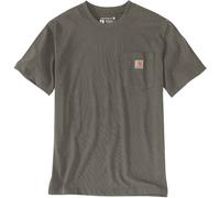 Carhartt Relaxed Fit Heavyweight K87 Pocket Maglietta, grigio-verde-marrone, taglia M per maschi