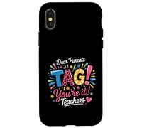 Cari genitori taggano la tua maglietta IT insegnanti ultimo giorno di scuola Custodia per iPhone X/XS