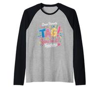 Cari Genitori taggano la Tua Maglietta IT Insegnanti ultimo Giorno di Scuola Maglia con Maniche Raglan