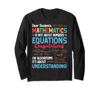 Cari studenti La matematica non riguarda i numeri Equazioni Com Maglia a Manica