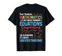 Cari studenti La matematica non riguarda i numeri Equazioni Com Maglietta