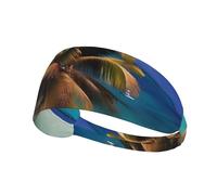 Caribbean Islands - Fascia elastica sportiva, unisex, assorbe l'umidità ed elimina il sudore in eccesso, adatta per sport come calcio, corsa, yoga, ecc.
