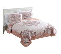 CARIBBEAN JOE Coastal 3-Piece Quilt Set, King, Beach Delight Coral