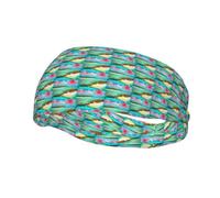 Caribbean Scenery - Fascia tergisudore, traspirante, unisex, adatta per corsa, fitness, basket